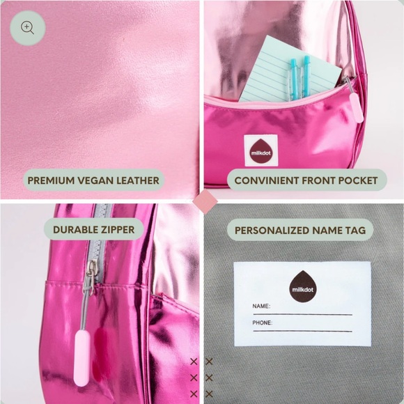 Milkdot Girls Mini Backpack. Pink - Picture 10 of 11